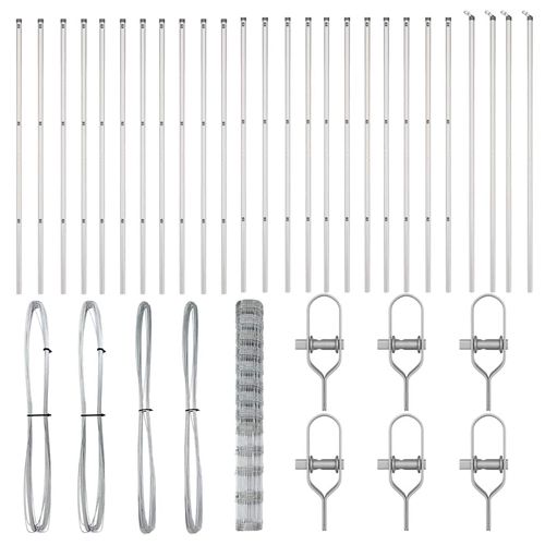 Ogrodzenie pastwiskowe Srebrny 50 x 1.5 m Stal galwanizowana na Arena.pl