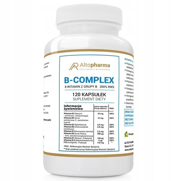 Witamina B-200 Complex B6 B9 B1 B2 B5 B7 B12 B3 zdjęcie 1