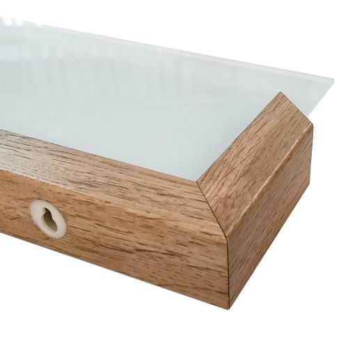 Zestaw 2 półek wiszących AURIS 60 cm dąb wotan / satyna na Arena.pl