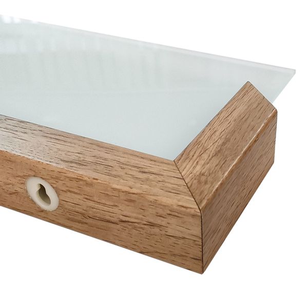 Zestaw 2 półek wiszących AURIS 60 cm dąb wotan / satyna zdjęcie 8