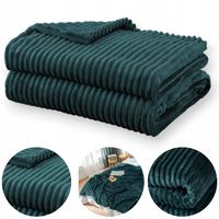 KOC ŚWIĄTECZNY NARZUTA NA ŁÓŻKO KANAPĘ NAROŻNIK KOCE 160X200 PASKI KOLORY