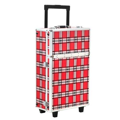 KUFER KOSMETYCZNY S-015 RED GRID na Arena.pl