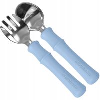 Sztucce Dla Dzieci Metalowe Mombella Niebieskie