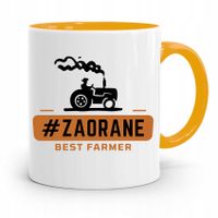 Dla Rolnika Kubek Zółty Zaorane Best Farmer Z Nadrukiem Ze Zdjęciem