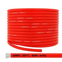 Przewód silikonowy Amass 4AWG 1 m Czerwony
