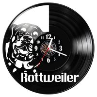 Zegar ścienny z płyty winylowej Rottweiler 998.14