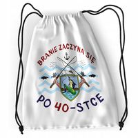 Plecak Urodziny 40 40Ste Sportowy Szkolny Worek Z Nadrukiem Ze Zdjęciem