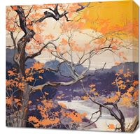 Obraz 60x60cm Złota Jesień nad Jeziorem