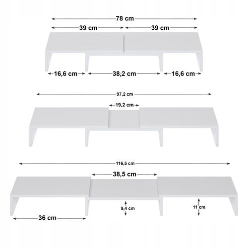 PODSTAWKA POD MONITOR PODWÓJNA REGULOWANA DŁUGOŚĆ PODNOSI EKRAN O: 12,6 cm na Arena.pl