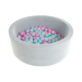basen z kulkami Airpool Max szary + różowe kulki