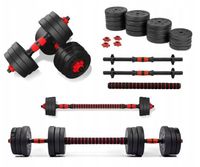 Hantle 40kg 2x20kg + SZTANGA ZESTAW CIĘŻARKÓW DO ĆWICZEŃ regulowane