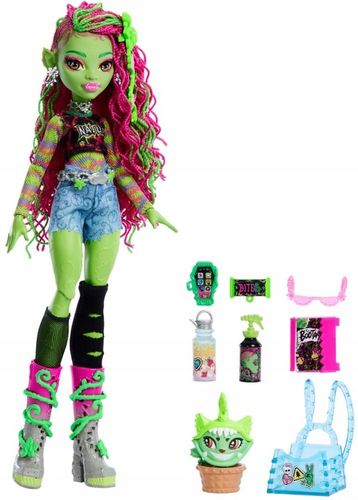 Monster High Lalka Venus McFlytrap zwierzątko roślinny kot Chewilan HRP81 na Arena.pl