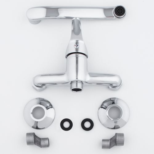 BATERIA KUCHENNA ŚCIENNA KRAN OBROTOWY CHROM na Arena.pl