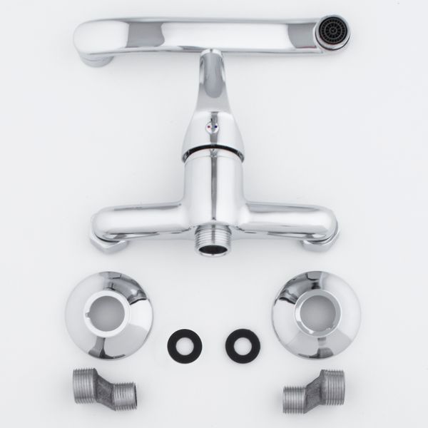 BATERIA KUCHENNA ŚCIENNA KRAN OBROTOWY CHROM zdjęcie 6