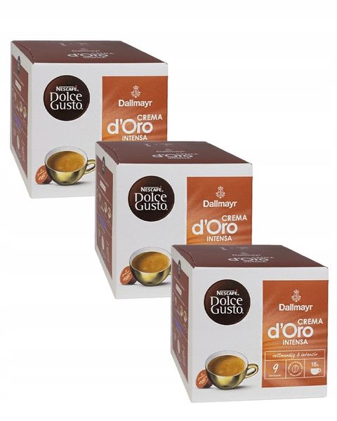 3 x Kawa NESCAFE DOLCE GUSTO DALLMAYR CREMA D'ORO INTENSA 16 kapsułek zdjęcie 1
