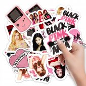 NAKLEJKI NA ZESZYT NALEPKA Z POSTACIAMI KPOP BALCKPINK MUZYKA WZORY 10SZT