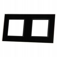 RAMKA SZKLANA PODWÓJNA (2 PUSZKI) - CZARNA LIVOLO