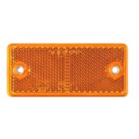 Odblask prostokątny POMARAŃCZOWY 90x40mm z dwoma otworami - DOB-034 Z