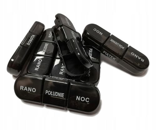 V5 PUDEŁKO NA LEKI TABLETKI POJEMNIK ORGANIZER NA 7 dni 3 PORY DNIA POLSKI na Arena.pl