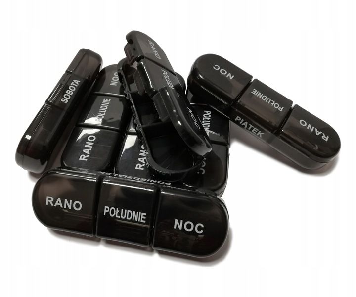 V5 PUDEŁKO NA LEKI TABLETKI POJEMNIK ORGANIZER NA 7 dni 3 PORY DNIA POLSKI zdjęcie 2