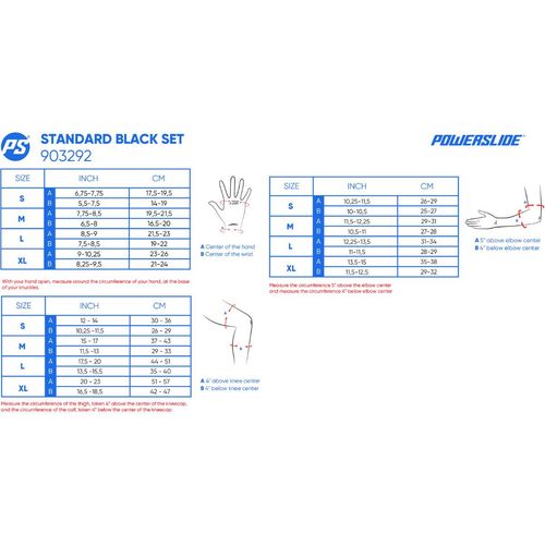 Zestaw 3 Ochraniaczy Powerslide Standard Black M na Arena.pl