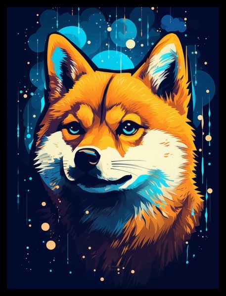 Plakat 30x40cm Lisek w Kosmosie zdjęcie 2
