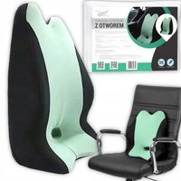 PODUSZKA ORTOPEDYCZNA LĘDŹWIOWA DO SAMOCHODU BIURA NA KRZESŁO FOTEL, MEDI