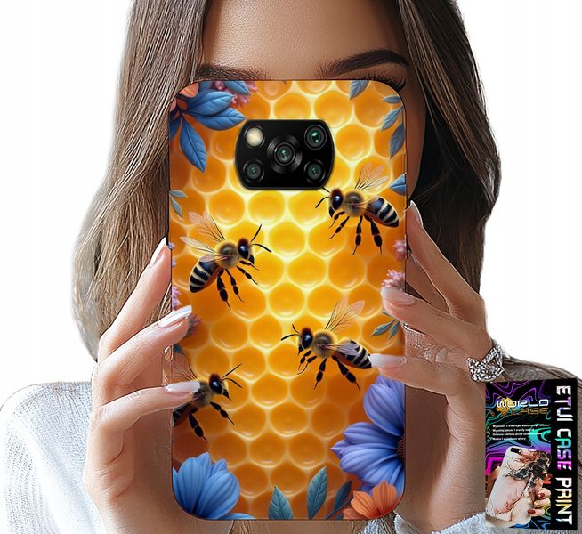ETUI DO XIAOMI POCO X3 - PSZCZOŁY UL PLASTER MIODU PLECKI CASE zdjęcie 1