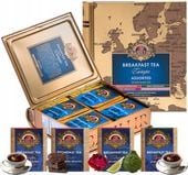 Basilur BREAKFAST EUROPE zestaw herbat 4 SMAKI na PREZENT puszka - 32 szt.