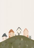 Plakat 70x100cm Wzory dla Dzieci, Dziewczynki i Chłopca - Domki