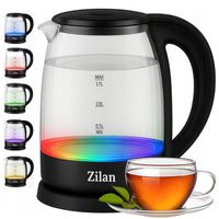 CZAJNIK ELEKTRYCZNY SZKLANY REGULACJA TEMPERATURY 5 KOLORÓW LED 2200W