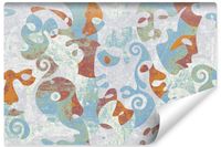 Fototapeta Mural BETON Abstrakcyjne Twarze Kubizm Fresk 450cm x 300cm