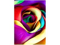 50X70CM RÓŻA MATERIAŁU OBRAZ PION ŚCIAN