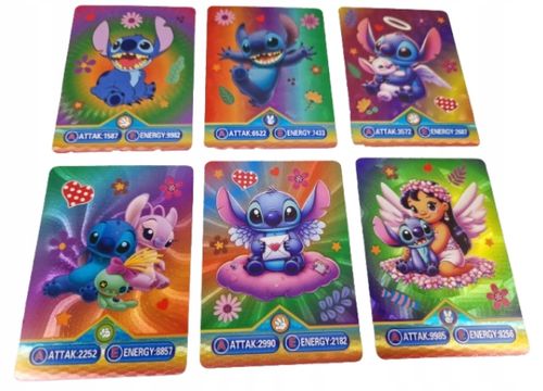 LILO I STITCH ZESTAW 4w1 ZŁOTE CZARNE SREBRNE TĘCZOWE / KOLOROWE 220 sztuk na Arena.pl