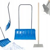 KADAX Łopata Zgarniacz Śniegu Pług Mocny Na Kółkach + Skuwacz Do Lodu 25cm
