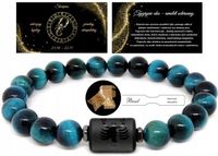 Bransoletka kamień AMULET OCHRONNY TYGRYSIE OKO znaki zodiaku SKORPION