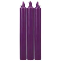 doc johnson japanese massage candle zestaw 3 fioletowych świec