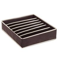 Organizer do szuflady na bieliznę z 7 przegródkami brązowy