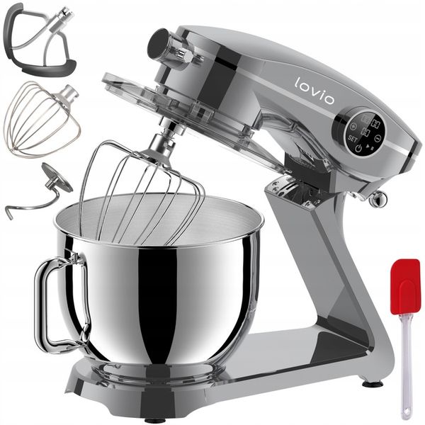 Robot kuchenny mikser planetarny z misą metalowa obudowa 2800W 6,5L LOVIO zdjęcie 1