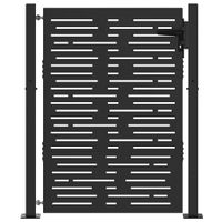 Brama ogrodowa, Bramka Ogrodowa 105x75 cm Corten Stal Kwadratowy Design