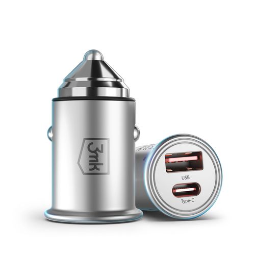 accessories - 3mk hyper car charger 30w pd qc pps usb 1a1c silver na Arena.pl
