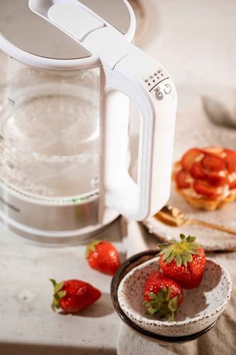 CZAJNIK ELEKTRYCZNY SZKLANY bezprzewodowy REGULACJA TEMPERATURY 1,7L BIAŁY na Arena.pl