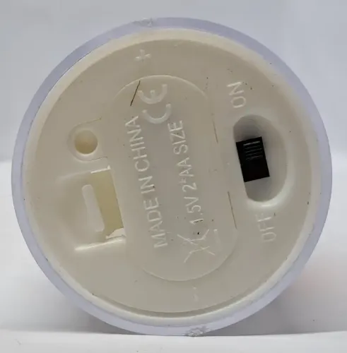 Świeca z św. obrazkiem LED 5.5x15cm w osłonie z efektem płomienia 2xAA na Arena.pl