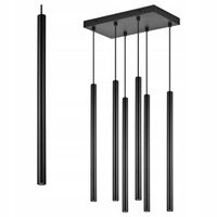 2X SELENE lampa wisząca LED czarna tuby nad stół sufitowa spot reflektor lo