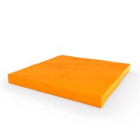 Składany materac pod drabinkę gimnastyczną 100x100x10 cm Kometa pomarańczowo-żółty