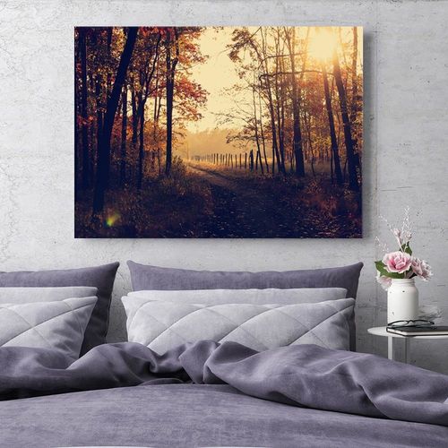 Obraz na płótnie - Canvas, Droga polna przy lesie 60x40 na Arena.pl