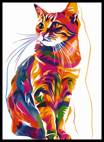 Plakat 40x55cm Nasycony Kot zdjęcie 2