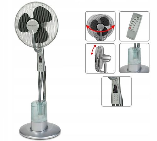 Podłogowy wentylator stojący z nawilżaczem i pilotem 3 w 1 ProfiCare PC-VL na Arena.pl