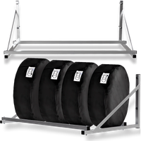 POKROWCE NA KOŁA 17-20 CALI + WIESZAK STOJAK REGAŁ NA ŚCIANĘ DO GARAŻU