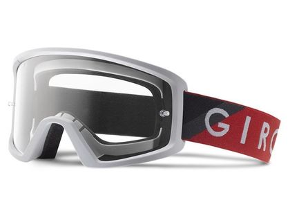 Gogle GIRO BLOK MTB red grey (Szyba kolorowa GREY COBALT 10% S3 + Szyba Przeźroczysta 99% S0) mocowanie pod zrywki (DWZ)